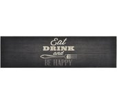 Alfombra de cocina | tapete para la cocina lavable terciopelo negro 45x150 cm cfw65178