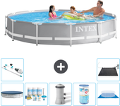 Paquete de piscina - intex - alrededor - 366x366x76 cm + accesorios a1952