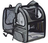 Fudajo mochila para mascotas transportín para perros y gatos hasta 6kg malla ventanas bolsa viaje