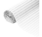 Maison exclusive - valla cañizo de ocultación jardín doble cara pvc blanco 1x3 m