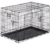 Ferplast jaula plegable para perros dog-inn 75, parque para cachorros, transportín de metal, separador incluido, puerta doble con cierre de seguridad,