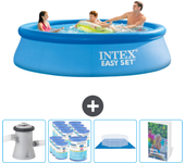 Paquete de piscina - intex - alrededor - 305x305x76 cm + accesorios cb119