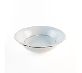 Ensaladera rhein de porcelana blanca con filo de oro, elegancia y calidad para tus momentos especiales.