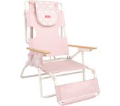 Flamingueo tumbona playa plegable hamaca reclinable reposabrazos 5 posiciones rosa