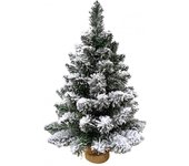 Albero di natale timmy innevato mini piccolo pinetto pvc con base yuta effetto reale salva spazio - h60 cm
