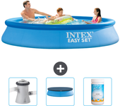 Paquete de piscina - intex - alrededor - 305x305x61 cm + accesorios cb75
