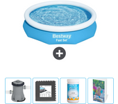 Paquete de piscina - bestway - alrededor - 305x305x66 cm + accesorios cb72