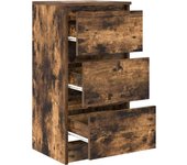 Aparador | aparador de comedor | armario de cocina roble ahumado 37,5x35x76 cm madera de ingeniería cfw75599