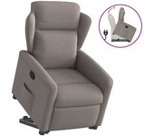 Sillón reclinable de tela topo