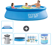 Paquete de piscina - intex - alrededor - 305x305x76 cm + accesorios a902