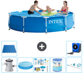 Paquete de piscina - intex - alrededor - 305x305x76 cm + accesorios a1712