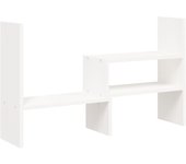 Soporte para monitor madera maciza pino blanco (39-72)x17x43 cm