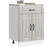Maison exclusive - mueble bajo de cocina lucca madera contrachapada gris sonoma