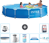 Paquete de piscina - intex - alrededor - 366x366x76 cm + accesorios a1569