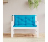 Cojines de banco de jardín 2 uds | cojín exterior azul claro 100x50x7 cm cfw64134