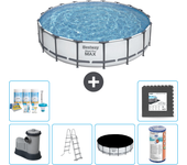 Paquete de piscina - bestway - alrededor - 549x549x122 cm + accesorios cb31