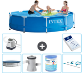 Paquete de piscina - intex - alrededor - 305x305x76 cm + accesorios a1494