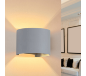 Aplique led gris 6w ip54 redondo - blanco cálido 2300k - 3500k - silamp