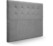 Cabecero san francisco tela cabecero de cama tapizado para camas de 90 y 105 (115 x 120 cm) tela gris sueños zzz