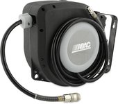 Abac avvolgitubo automatico g-8/12, tubo in pvc da 9 metri, avvolgitubo con alloggiamento girevole a 180°, 2 viti di montaggio incluse, 9 metri, nero