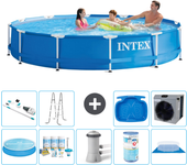 Paquete de piscina - intex - alrededor - 366x366x76 cm + accesorios a1618