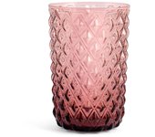 Set h&h nuevo murano 6 vasos, vidrio, lila, cl46