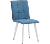 Silla miller tela blanca azul