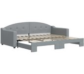Sofá cama nido tela gris claro 90x200 cm