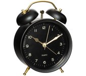 Atmosphera - despertador - metal - 9 -7 x 13 -5 cm - negro