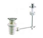 Vaciador automático de fregadero, tiro vertical, trampilla de acero inoxidable ø40mm, apriete de 33 a 48mm