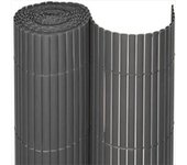 Cañizo pvc doble cara| 1x3 m| color gris| lamas 11 mm| composición 100% pvc| bridas de sujeción incluidas