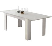 Mesa extensible artino, consola extensible, mesa de comedor extensible, consola de cocina extensible, 160/220x88h75 cm, blanco