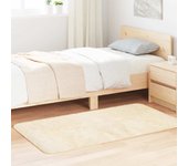 Alfombra de pelo largo navarra crema 80x150 cm poliéster