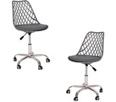 Pack 2 sillas mima office - gris oscuro