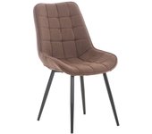 Silla de comedor gigi de tela marrón
