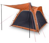 Tienda campaña 4 pers impermeable apertura rápida gris naranja cfw310778