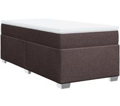 Cama para adulto | cama individual | cama box spring con colchón tela marrón oscuro 90x200 cm cfw94709
