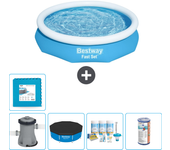 Paquete de piscina - bestway - alrededor - 305x305x66 cm + accesorios cb12