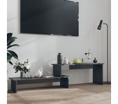 Maison exclusive - mueble para tv madera contrachapada gris brillante 180x30x43 cm