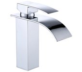 Grifo de cascada lacado en plata, fregadero de encimera frío y caliente, gabinete de baño, grifo de un solo orificio, grifo de lavabo en cascada, gr