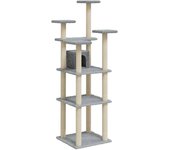 Torre para muebles de árbol para gatos, juguete para escalar, rascador, plataforma para escalar con poste 02_0022589