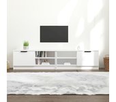 Mueble para tv 2 uds | mueble de salón | armario tv madera contrachapada blanco 80x35x36,5 cm cfw65194