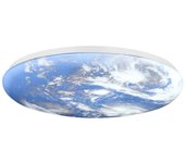 Plafón led orbi de lindby, 48 cm, azul/blanco, plástico, lámpara led, plafón led, lámpara de techo