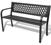 Maison exclusive - banco de jardín de acero negro 118 cm