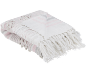 Beliani manta kaman tela 125 x 150 cm rosa