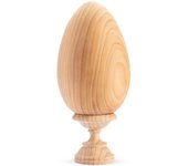 Huevo en cirmolo con pedestal. huevo h 210 mm x 140 mm base h 90 mm x 85 mm