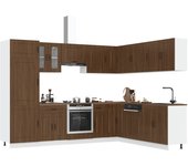 Juego de gabinetes de cocina de 14 piezas de madera de ingeniería kalmar