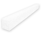 Viga imitación madera 21cm de ancho x 23cm de alto x 3m de largo color blanco decorativa de poliuretano vu0013d-b