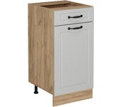 Vicco mueble bajo de cocina r-line, blanco casa de campo, 40 cm sin encimera