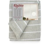 Par de cortinas de cristal moderno 45 o 60 u 85 franjas anchas beige par (2 paños) cm. 45x230 milímetros